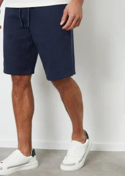 Threadbare Black  Wiki Knee Length Fleece Sweat Shorts