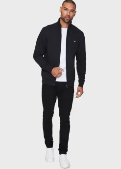 Threadbare Black Zip Through Fleece