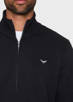 Threadbare Black Zip Through Fleece