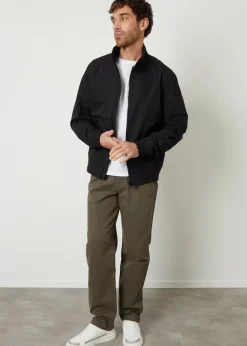 Threadbare Black Zip Up Harrington Style Jacket