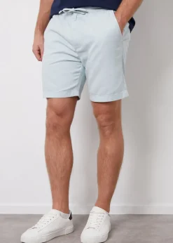 Threadbare Blue Cotton Lyocell Jogger Style Shorts