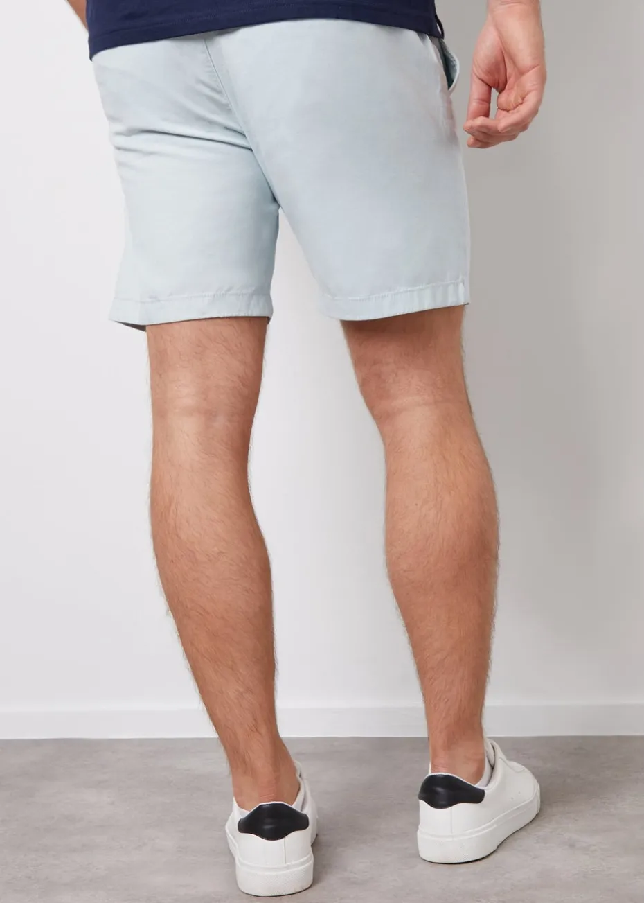 Threadbare Blue Cotton Lyocell Jogger Style Shorts