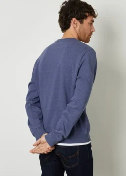 Threadbare Blue Mock T-Shirt Crew Neck Sweatshirt
