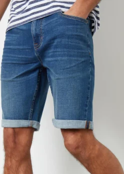 Threadbare Blue Turn Up Denim Shorts