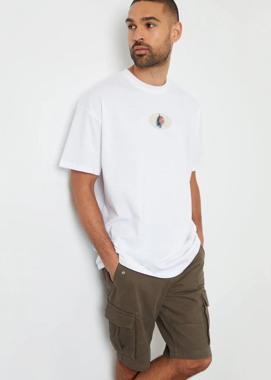 Threadbare Chocolate Cotton Twill Utility Cargo Shorts