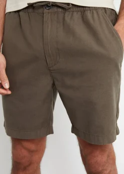 Threadbare Chocolate Cotton Lyocell Jogger Style Shorts