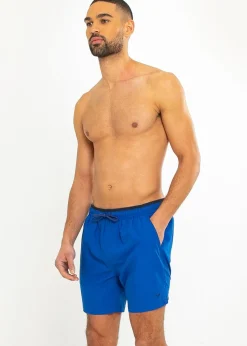Threadbare Cobalt Contrast Logo Swim Shorts