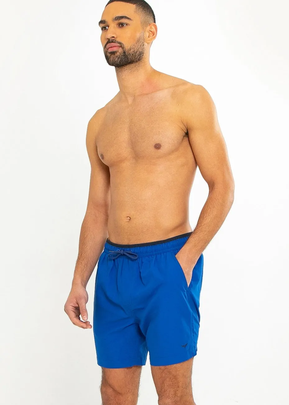 Threadbare Cobalt Contrast Logo Swim Shorts