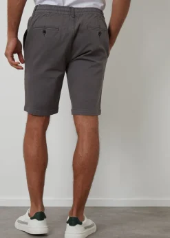 Threadbare Dark Grey Elasticated Waist Stretch Chino Shorts