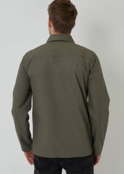 Threadbare Khaki Cotton Poplin Lightweight Collared Jacket