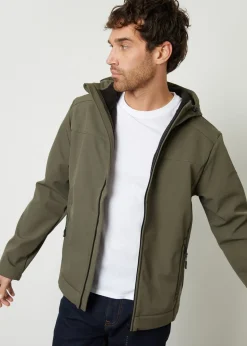 Threadbare Khaki Fleece Lined Hooded Jacket