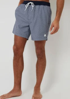 Threadbare Navy 2 Pack Geometric Print Swim Shorts