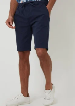 Threadbare Navy Elasticated Waist Stretch Chino Shorts