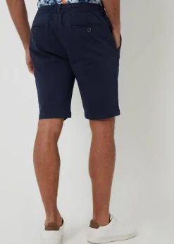 Threadbare Navy Elasticated Waist Stretch Chino Shorts