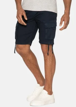 Threadbare Navy Manchester Cotton Cargo Shorts