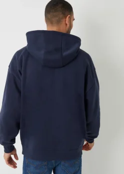 Threadbare Navy Relaxed Fit Pullover Hoodie