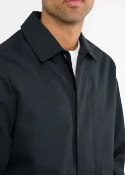 Threadbare Navy Showerproof Longline Tailored Mac