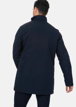Threadbare Navy Showerproof Funnel Neck Lightweight Mac