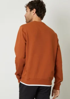 Threadbare Orange Mock T-Shirt Crew Neck Sweatshirt