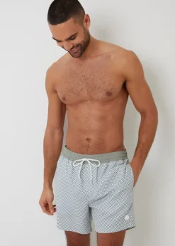 Threadbare Soft Green 2 Pack Geometric Print Swim Shorts