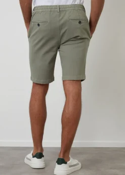 Threadbare Soft Green Elasticated Waist Stretch Chino Shorts