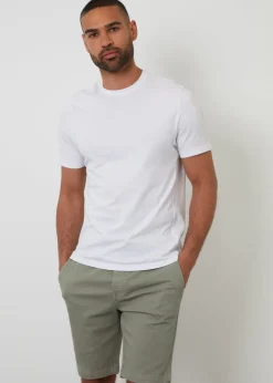 Threadbare Soft Green Elasticated Waist Stretch Chino Shorts