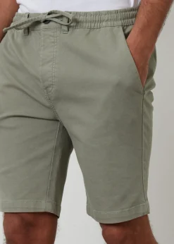 Threadbare Soft Green Elasticated Waist Stretch Chino Shorts