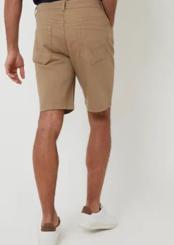 Threadbare Stone 5 Pocket Chino Shorts With Stretch