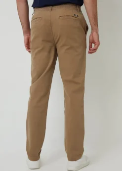 Threadbare Stone Cotton Elasticated Waist Chino Trousers