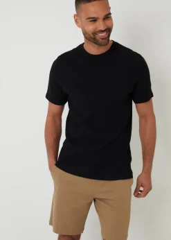 Threadbare Stone Cotton Regular Fit Stretch Chino Shorts