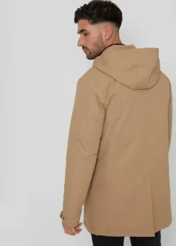 Threadbare Stone Croy Showerproof 2-in-1 Mac Coat with Concealed Hood