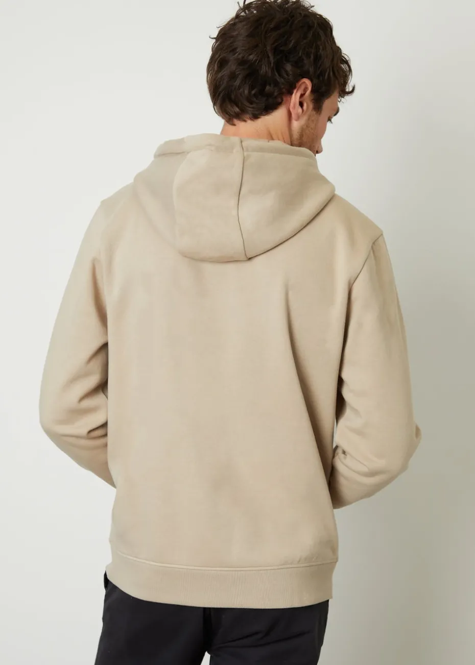 Threadbare Stone Mock T-Shirt Pullover Hoodie