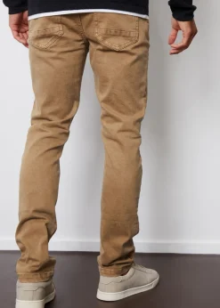 Threadbare Stone Slim Fit Overdyed Stretch Denim Jeans