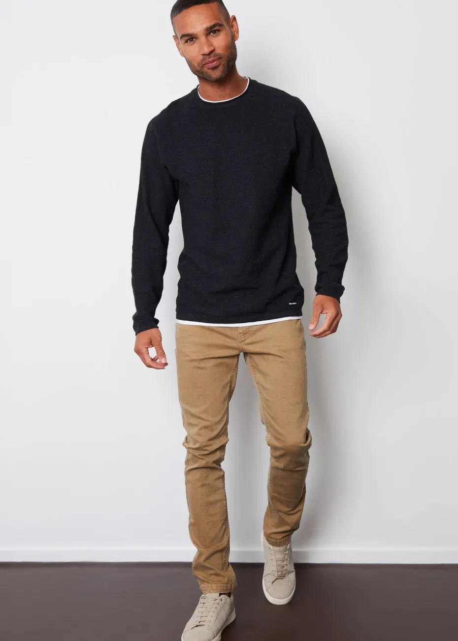 Threadbare Stone Slim Fit Overdyed Stretch Denim Jeans