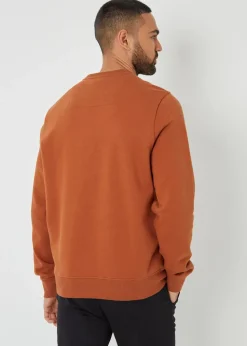Threadbare Terracotta Cotton Blend Satsuma Crew Neck Sweatshirt