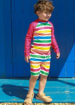 Toby Tiger Multi Colour Stripe Print Kids Swim Shorts (2 years - 8 years)