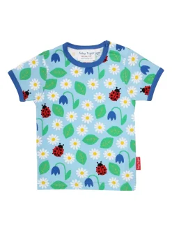 Toby Tiger Organic Blue Garden Print T-Shirt (3 months - 6 years)