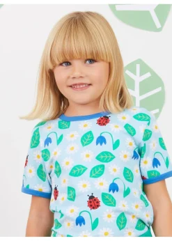 Toby Tiger Organic Blue Garden Print T-Shirt (3 months - 6 years)