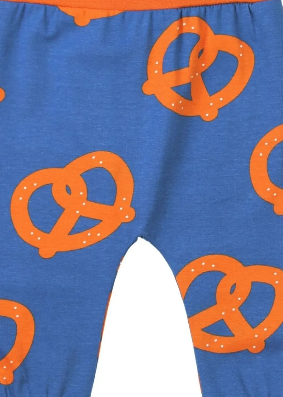 Toby Tiger Organic Blue Pretzel Print Yoga Pant (Newborn - 3 years)