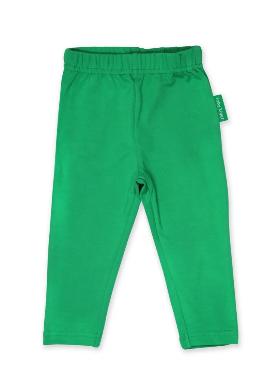 Toby Tiger Organic Green Basic Leggings (6 months - 8 years)