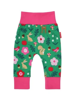 Toby Tiger Organic Green Forest Adventure Print Yoga Pants (Newborn - 3 years)