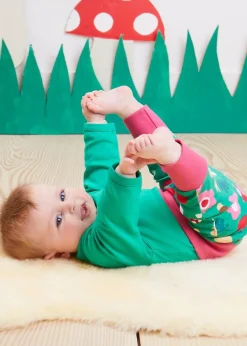 Toby Tiger Organic Green Forest Adventure Print Yoga Pants (Newborn - 3 years)