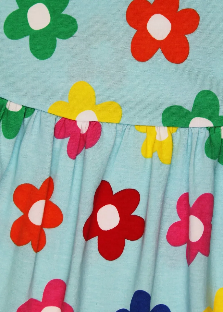 Toby Tiger Organic Multi Colour Flower Print Summer Dress (12 months - 8 years)