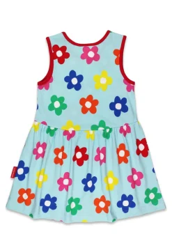Toby Tiger Organic Multi Colour Flower Print Summer Dress (12 months - 8 years)