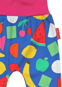 Toby Tiger Organic Multi Colour Fruit Print Yoga Pants (Newborn - 3 years)
