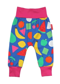 Toby Tiger Organic Multi Colour Fruit Print Yoga Pants (Newborn - 3 years)