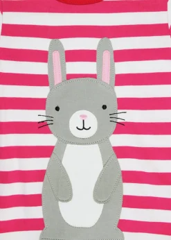Toby Tiger Organic Pink Bunny Tail Applique T-Shirt (6 months - 8 years)