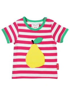 Toby Tiger Organic Pink Pear Applique T-Shirt (6 months - 8 years)