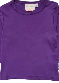 Toby Tiger Organic Purple Basic Long-Sleeved T-Shirt (6 months - 8 years)