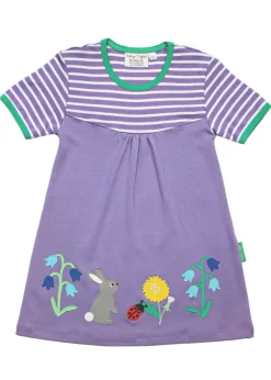 Toby Tiger Organic Purple Spring Applique Dress (6 months - 6 years)